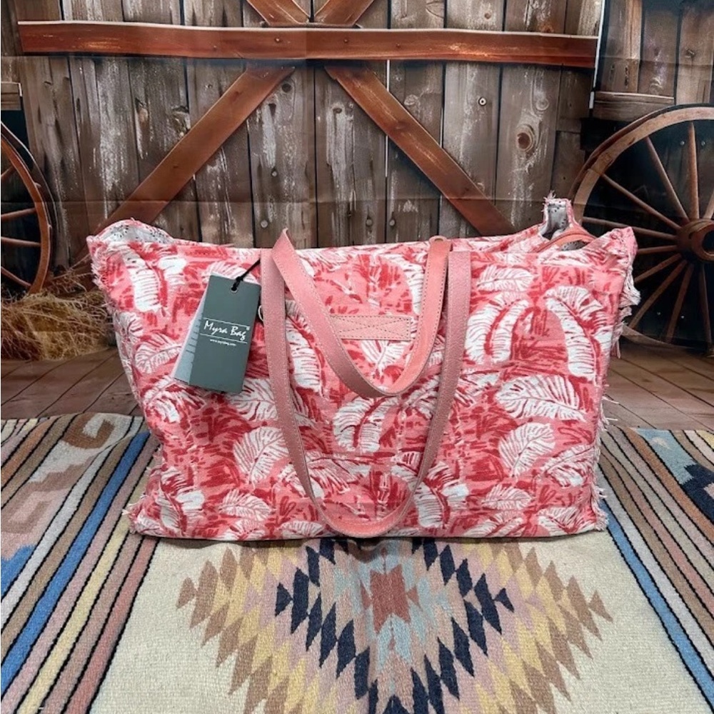 Myra weekender bag pink/ white